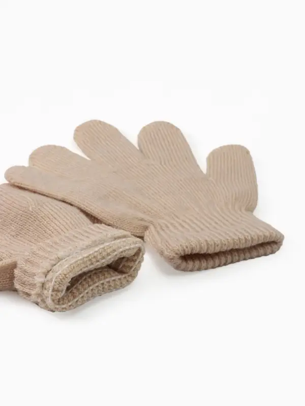 Перчатки детские MINAKU однолсойные, 14 см, цв.бежевый