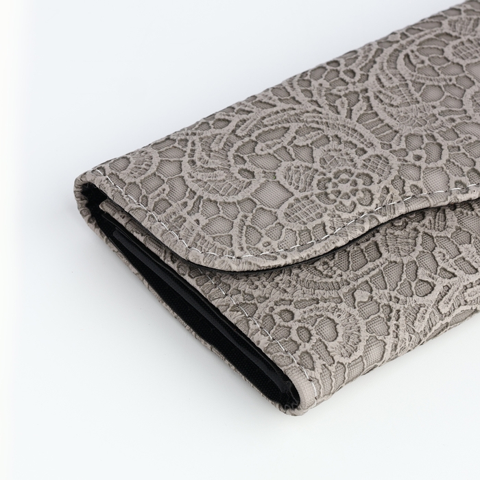 Кошелёк женский на магните, цвет серый