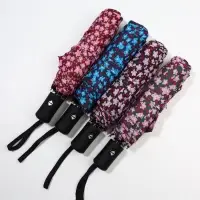 Зонт автоматический &laquo;Цветы&raquo;, 3 сложения, 8 спиц, R=47/55 см, d=94 см, МИКС