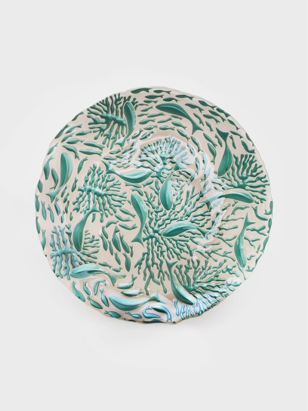 Блюдо для подачи Блюдо для подачи "Дельмар" 33 см, цвет бирюзовый
