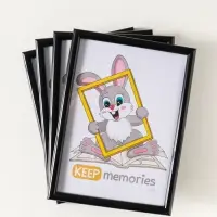 Набор фоторамок для фото 15&times;21 см Keep memories &laquo;Радуга&raquo;, 4 шт., чёрный, (пластиковый экран)