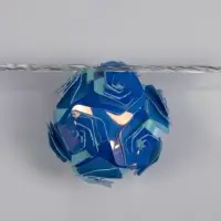 Гирлянда &laquo;Нить&raquo; 4.5 м с насадками &laquo;Цветочные шары&raquo;, IP20, прозрачная нить, 15 LED, свечение фиолетовое, 220 В