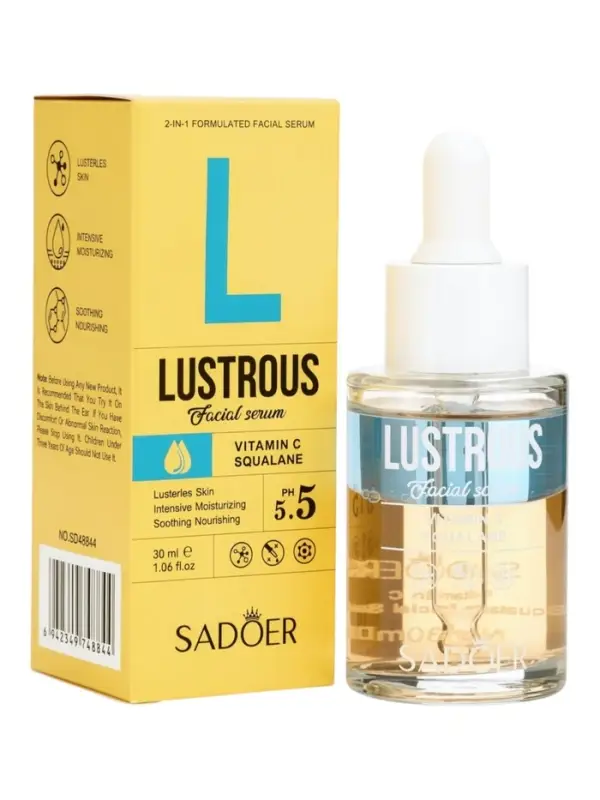 Увлажняющая сыворотка для лица Sadoer с Витамином С и скваланом, 30 мл