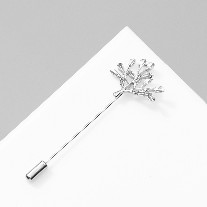 Булавка «Деревце», 7 см, цвет серебро Булавка «Деревце», 7 см, цвет серебро