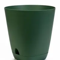 Кашпо с прикорневым поливом 15 л D-29,5см, H-31см олива "Гранд"