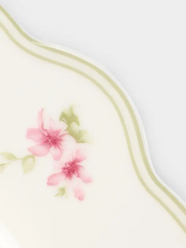 Тарелка WY Spring flowers, d=26.5 см, фарфор, белая