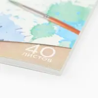 Альбом для рисования 40 листов А4 на пружине &laquo;Краски&raquo; обложка 200 г/м&sup2;, бумага 100 г/м&sup2;.