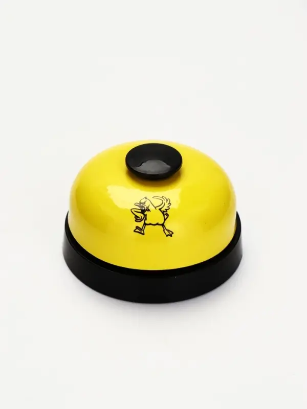 Звонок настольный "Утка", 7.2 х 4,8 см, желтый