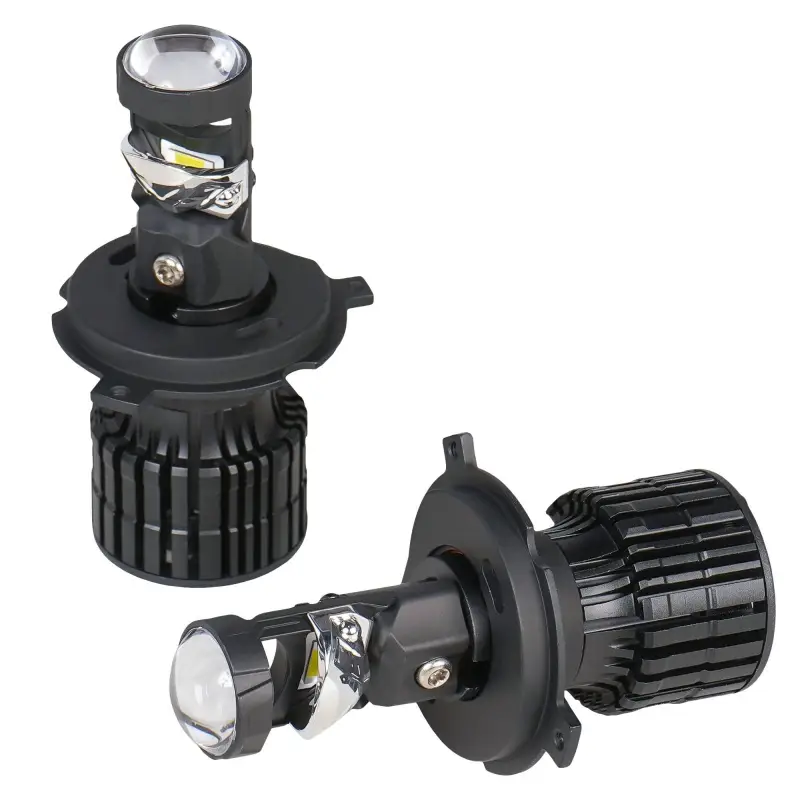 Лампа светодиод. H4 LED LENS, 50Вт, 6800Лм (3400Лм x 2), 6500К, 12/24В, кмпл. 2 шт.
