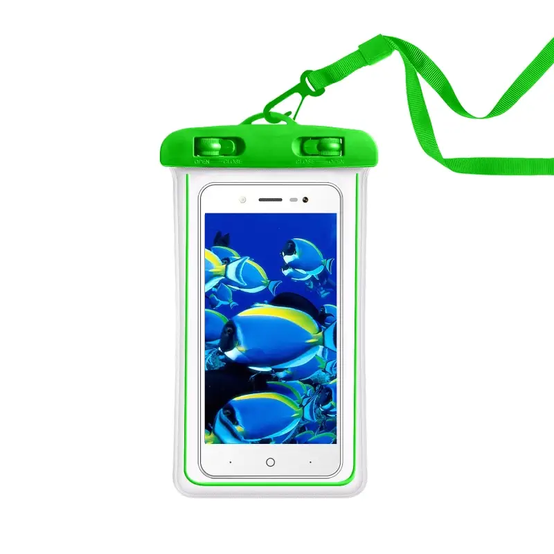 Чехол влагоустойчивый max 6,7 Чехол влагоустойчивый max 6,7" светящийся зеленый