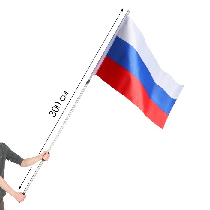 Флагшток древко для флага выдвижной телескопический, 3 м Флагшток древко для флага выдвижной телескопический, 3 м