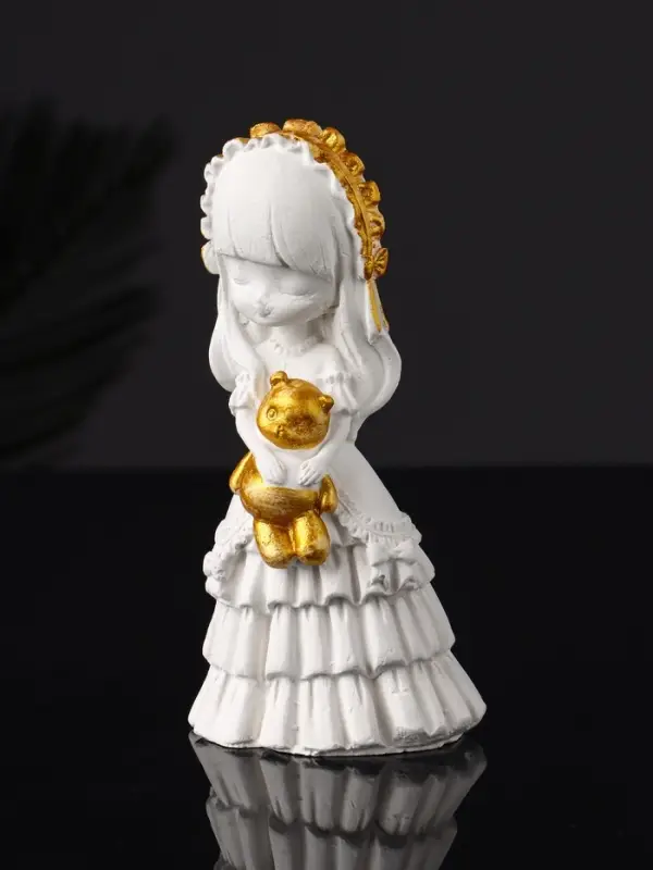 Набор шкатулка и фигура на подносе, 12х20х10 см Набор шкатулка и фигура на подносе, 12х20х10 см