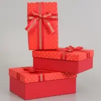 Набор подарочных коробок 3 в 1, прямоугольные 23&times;16&times;9.5 21&times;14&times;8.0 19&times;12&times;6.5 см