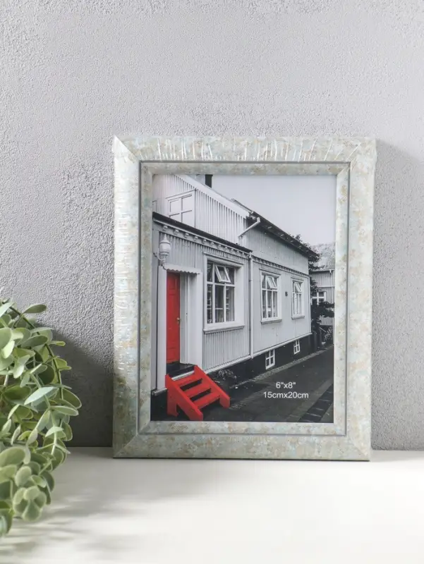 Фоторамка пластик 15х20 см "Марокканская мозаика" оттенки голубого 25х20х2 см