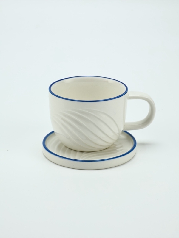 Чайная пара Dolce Ceramo. «Оушен», 2 предмета: кружка 200 мл, блюдце d=10 см Чайная пара Dolce Ceramo. «Оушен», 2 предмета: кружка 200 мл, блюдце d=10 см