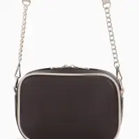 Сумка женская кросс-боди TEXTURA на молнии, 27&times;6&times;19 см, тёмно-коричневая