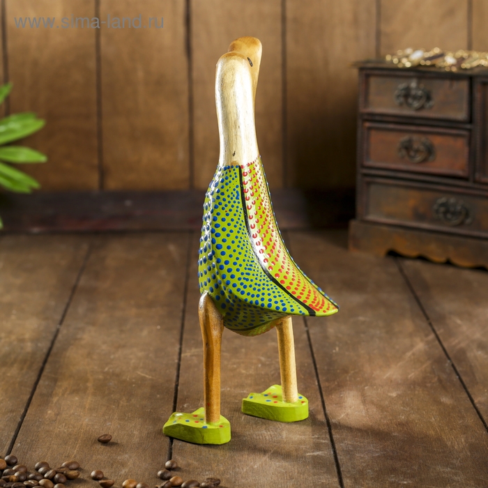 Сувенир дерево "Утка в купальнике в точечку" 13х12х23 см