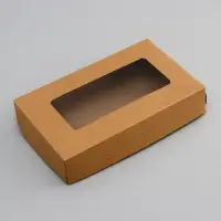 Контейнер навынос, с окном, крафт, 20&times;12&times;4 см