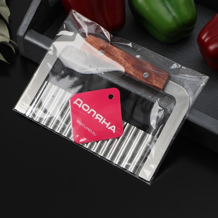 Нож для фигурной резки Доляна, 18×12 см, цвет серебристый Нож для фигурной резки Доляна, 18×12 см, цвет серебристый