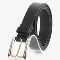 Ремень женский, 110&times;2.3 см, классическая пряжка металл, серебристая, чёрный
