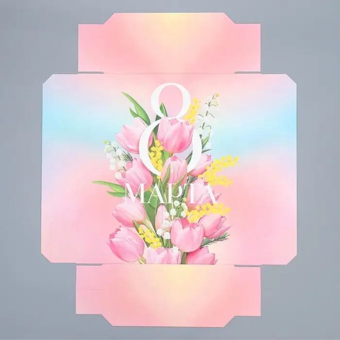 Коробка подарочная складная, упаковка, &laquo;8 марта&raquo;, 30&times;20&times;9 см