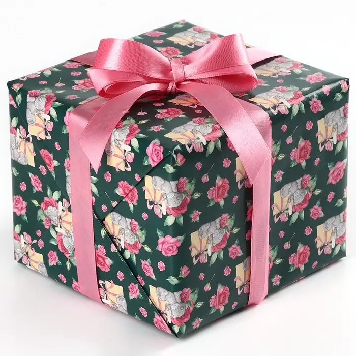 Бумага упаковочная глянцевая «Present», 70х100 см