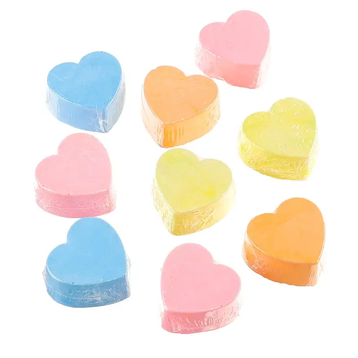 Мелки цветные для рисования на асфальте &laquo;Сердечко&raquo;, 4 цвета, фасовка по 8 шт.