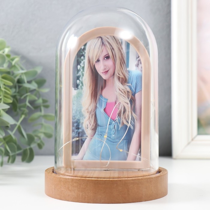 Фоторамка 7х12 см свет  Фоторамка 7х12 см свет "Арка в колбе" от батареек 3хLR1130 11х11х18 см