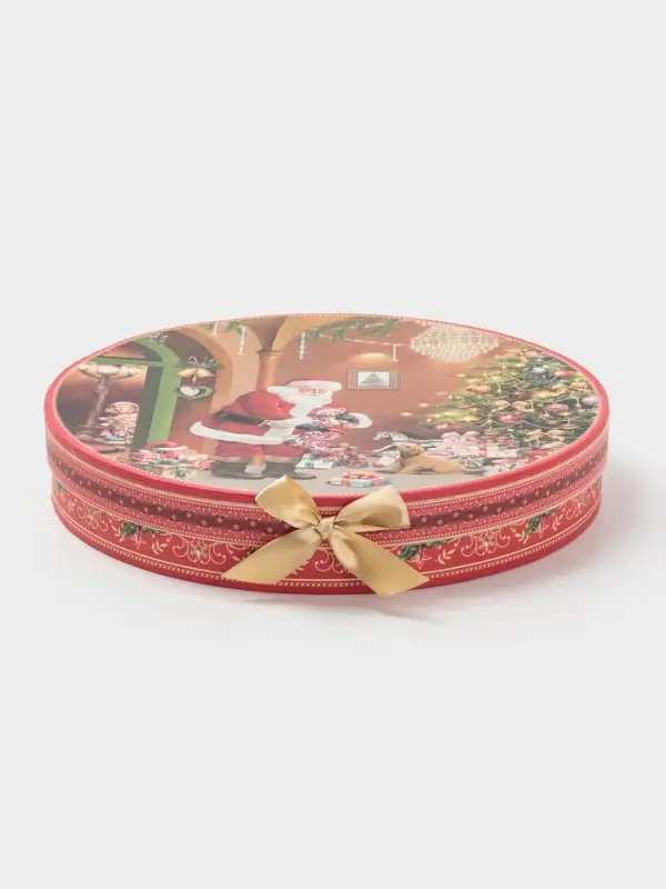 Набор тарелок новогодних «Ночь чудес», 2 шт., d=25.5 см, керамика, подарочная упаковка, разноцветный Набор тарелок новогодних «Ночь чудес», 2 шт., d=25.5 см, керамика, подарочная упаковка, разноцветный