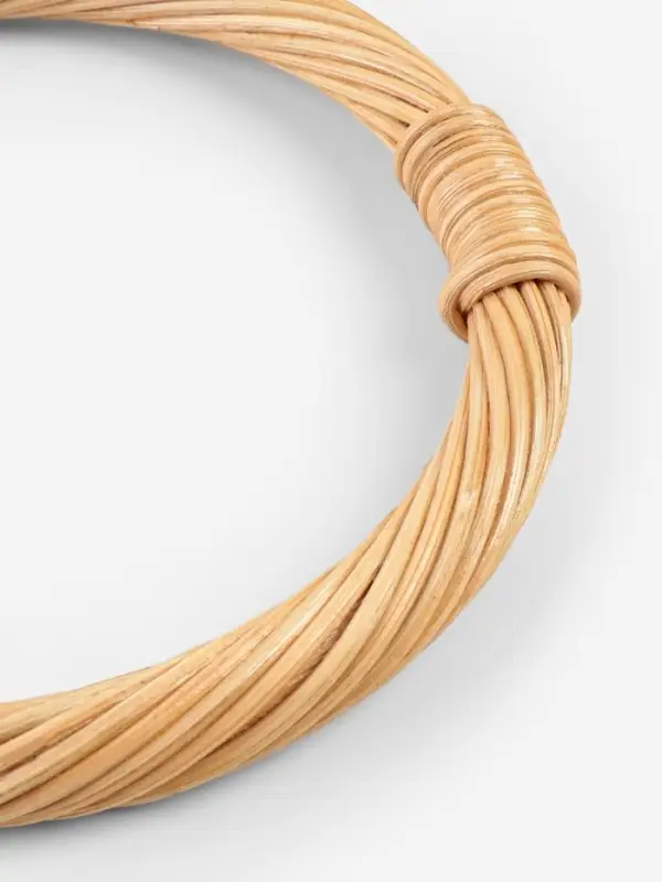 Ручки для сумки деревянные, плетёные, d=10.2 / 12.5 см, 2 шт., бежевые