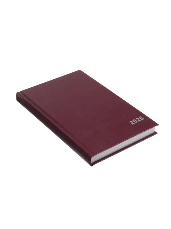 Ежедневник датир 2026г А5 168л б/вин, Бордо Ежедневник датир 2026г А5 168л б/вин, Бордо