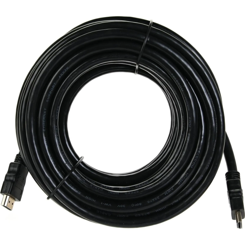 Кабель HDMI-19M-HDMI-19M ver 2.0+3D/Ethern,2 ф-ра 10m Telecom (TCG200F-10M)