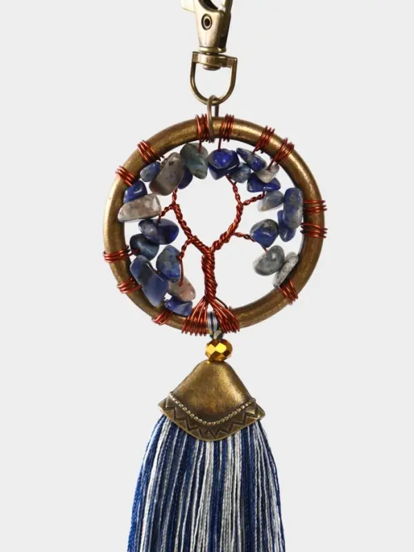 Брелок ловец снов Брелок ловец снов "Великое древо" 19 см, цв. бело-синий