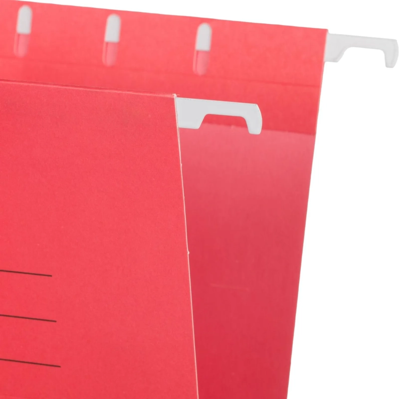 Папка подвесная Attache Foolscap, картон красный, до 200л., 5шт/уп
