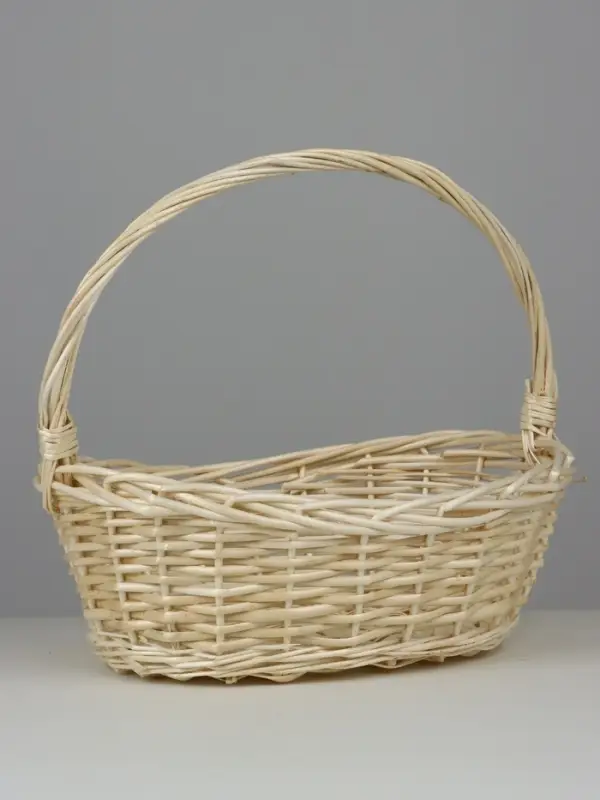 Корзина плетеная (ива): 39х34х17, 1 шт., выбеленный