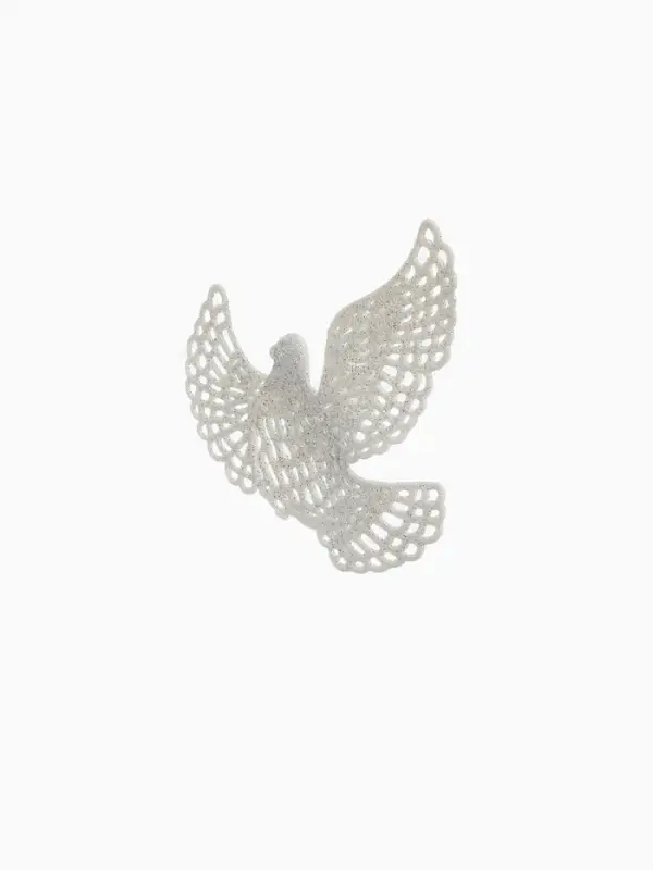 Ёлочные игрушки 3 шт. &laquo;Зимнее волшебство. Белая голубка&raquo; пластик, 10&times;11 см