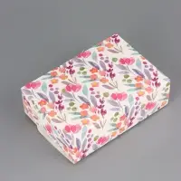 Подарочная коробка сборная с окном «Розовые цветы», 16.5×11, 5×5 см Подарочная коробка сборная с окном «Розовые цветы», 16.5×11, 5×5 см