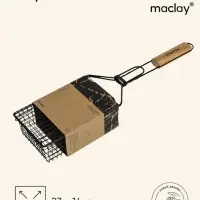 Корзина для барбекю maclay, 23&times;14 см, нержавеющая сталь, для мангала