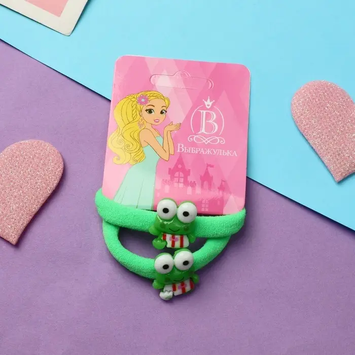 Резинка для волос Резинка для волос "Лягушата" (набор 2 штуки) зелёный