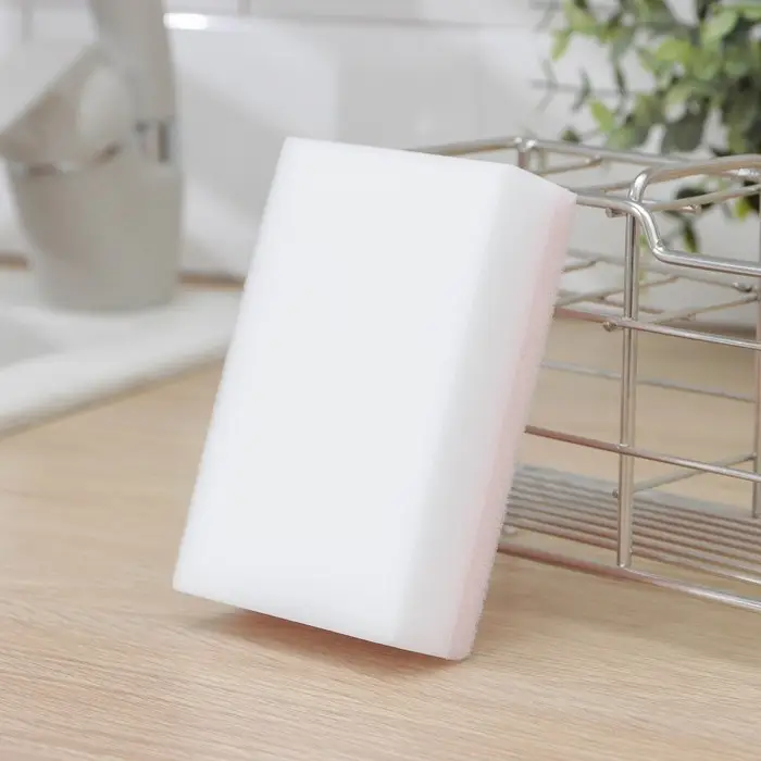 Губка меламиновая для удаления пятен, с поролоновым слоем, 11×7×3 см