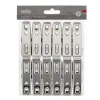 Набор прищепок тм VETTA, нержавеющая сталь, 12шт