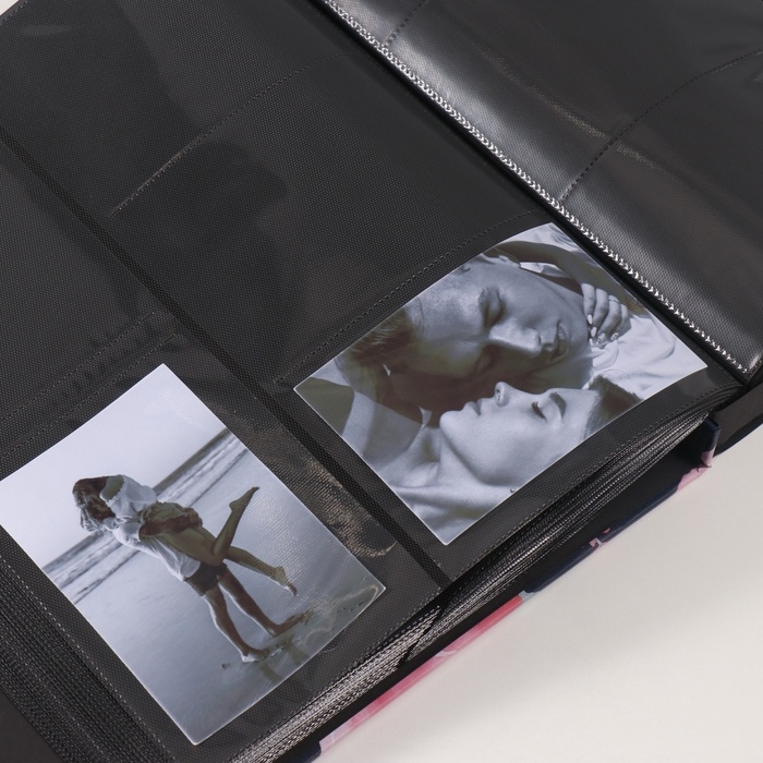 Фотоальбом на 1000 фото 10х15 см Фотоальбом на 1000 фото 10х15 см "Акварельные цветы" чёрный МИКС 4,6х33,4х36 см