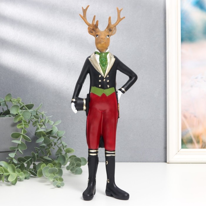 Сувенир полистоун Сувенир полистоун "Олени в комзолах" набор 2 шт 35х13х7 см