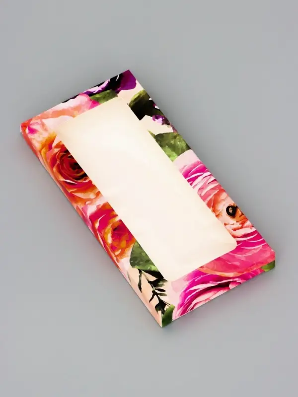 Подарочная коробка под плитку шоколада, с окном, «Цветочки», 17.1×8×1.4 см Подарочная коробка под плитку шоколада, с окном, «Цветочки», 17.1×8×1.4 см