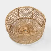 Корзина плетёная &laquo;Клоус&raquo;, 36&times;36&times;14 см, бамбук, светлая