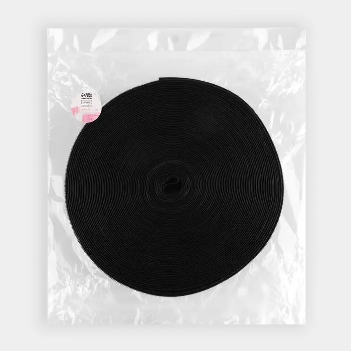 Липучка, 50 мм, 25&plusmn;1 м, чёрная