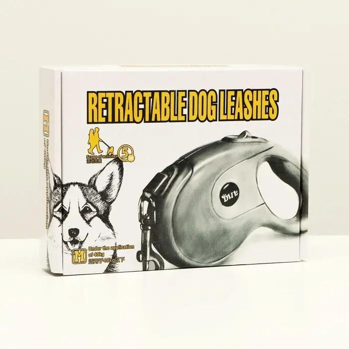 Рулетка DIIL, 5 м, до 40 кг, лента, прорезиненная ручка, белая, чёрная