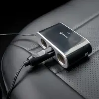 Прикуриватель-разветвитель 3 гнезда 5А + USB 1A, с выключателями нагрузки