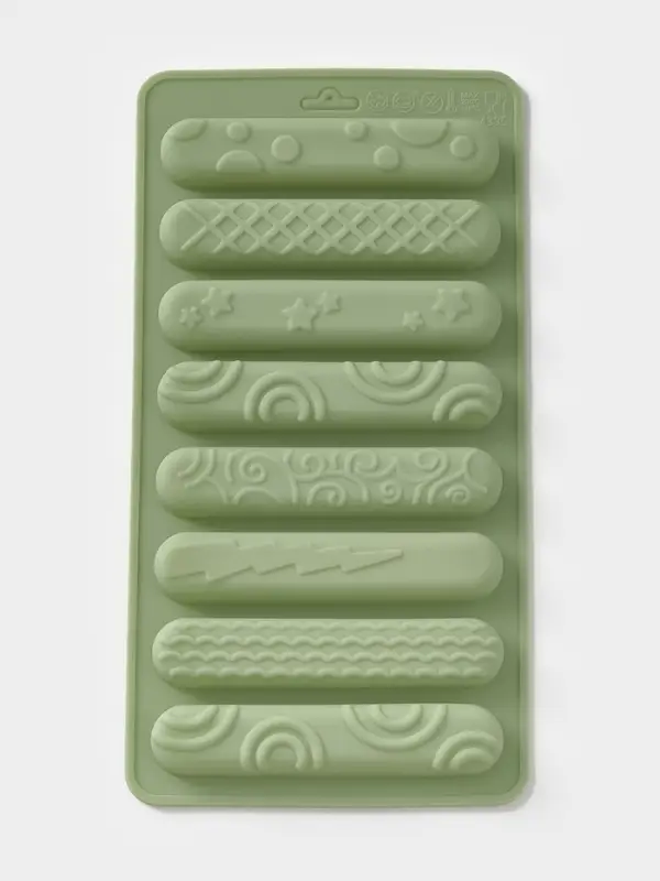 Форма для выпечки шоколада и печенья, 20x10x1,7 см, 8 ячеек Форма для выпечки шоколада и печенья, 20x10x1,7 см, 8 ячеек