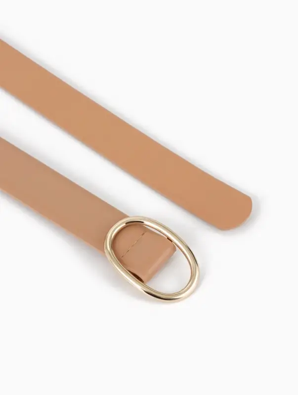 Ремень женский, 3&times;110 см, затяжка, без винта, золотистая пряжка, бежевый